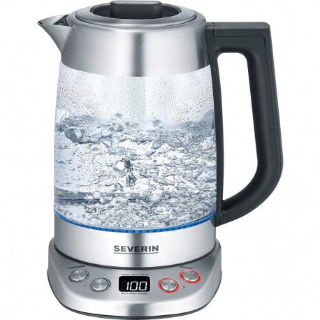 Severin Glass Tea/Kettle Deluxe WK 3480 (stainless steel/transparent, 1.7 liters)
