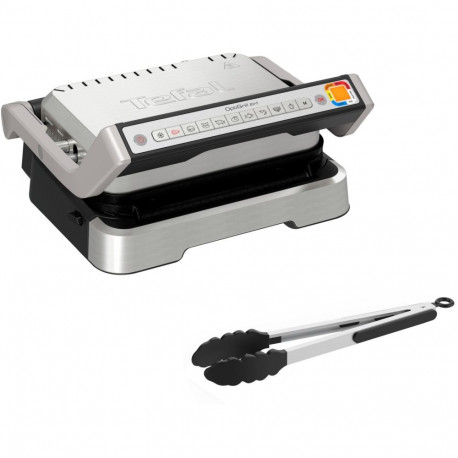Tefal OptiGrill 2in1 GC773D, contact grill (stainless steel, 2,100 watts, with grill tongs)