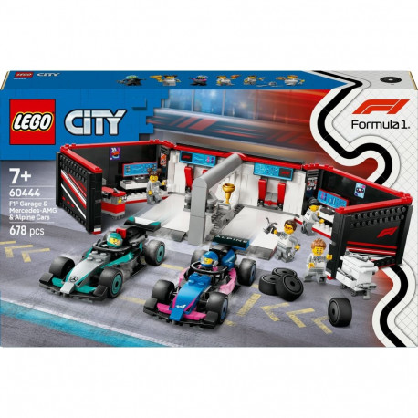 60444 City F1 Garage mit Mercedes-AMG & Alpine Rennautos