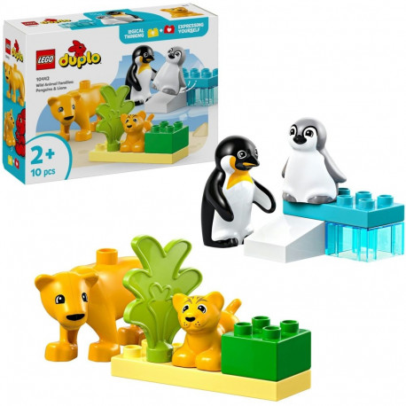 LEGO 10442 DUPLO Town wild animal families: penguins and lions