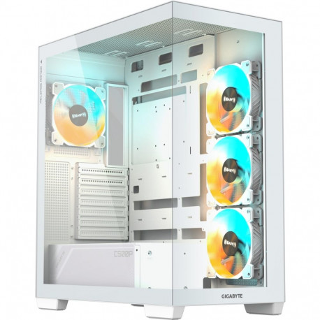 GIGABYTE C500 Panoramic Stealth Ice, Tower Case (White, Tempered Glass x 2)