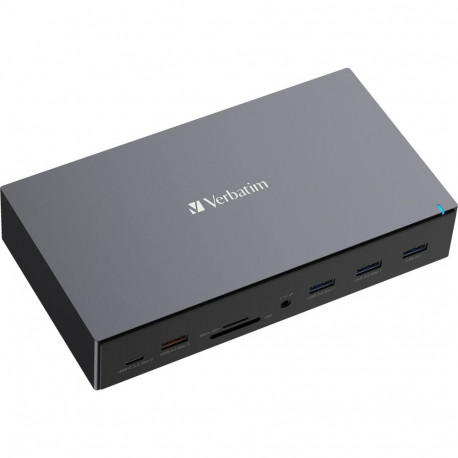 USB-C Pro Docking Station CDS-17, 17 Port  (aluminium/schwarz, HDMI, DP, RJ-45, USB-A, USB-C, SD, mi