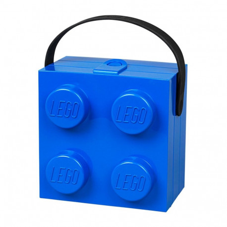 Room Copenhagen LEGO Box with Handle, Storage Box (Blue)