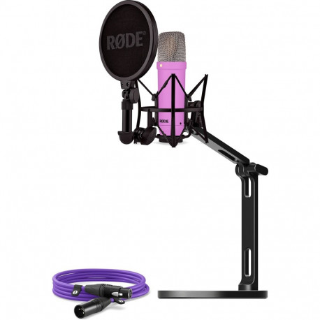 NT1 Signature +XLR-Kabel+Desktop Studio Arm  (lila, Bundle)