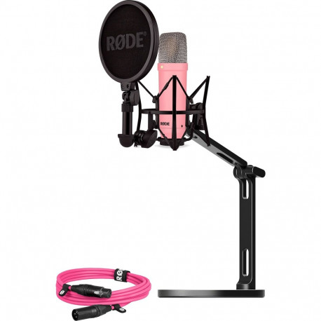 NT1 Signature +XLR-Kabel+Desktop Studio Arm  (pink, Bundle)
