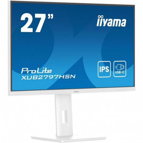 ProLite XUB2797HSN-W2 (68.5 cm (27 Zoll), weiß (matt), FullHD, IPS, USB-C, RJ-45, 100Hz Panel)
