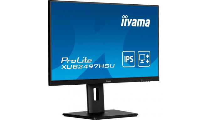 iiyama ProLite XUB2497HSU-B2, LED monitor - 23.8 - black (matt), FullHD, IPS, USB hub, 100Hz panel