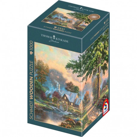 Schmidt Spiele wooden puzzle Thomas Kinkade Studios: At the old mill stream (1000 pieces)