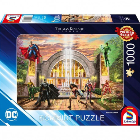 Schmidt Spiele Thomas Kinkade Studios: DC Justices League - Hall Of Justice, Puzzle (1000 pieces)