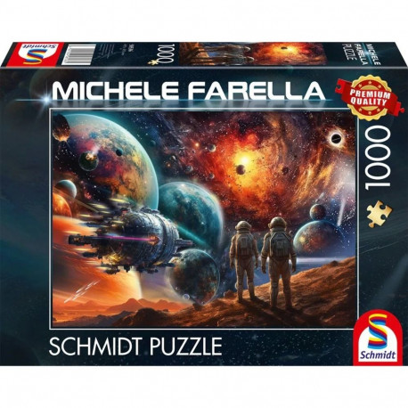 Schmidt Spiele Michele Farella: Cosmic Splendor of Colors - Journey into Space, Puzzle (1000 pieces)