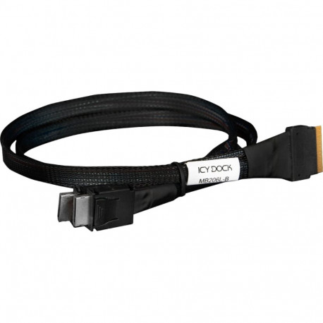 Kabel SlimSAS x8 SFF-8654 > 2x OCuLink x4 SFF-8611 (schwarz, 50cm)