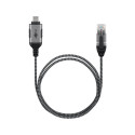 goobay Ethernet adapter cable USB-C 3.2 Gen2 > RJ-45, Slim (black/gray, 1 meter)