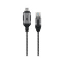 goobay Ethernet adapter cable USB-C 3.2 Gen2 > RJ-45, Slim (black/gray, 5 meters)