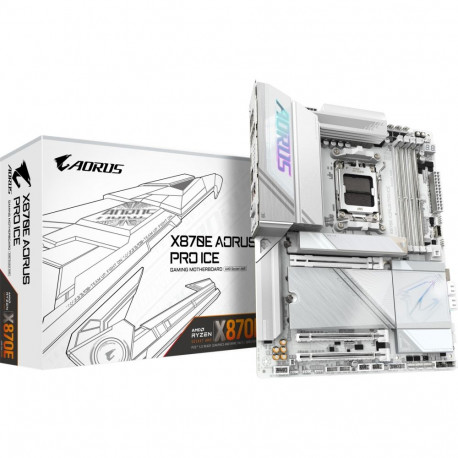 X870E AORUS PRO ICE (silber/weiß)