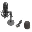 Digitus USB Condenser Microphone, Studio (black)