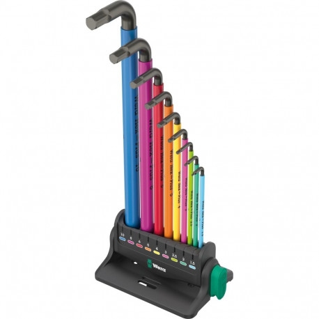 imbusvõtmete komplekt 950/9 Hex-Plus 9-osaline mitmevärviline 3, BlackLaser-pinnaga