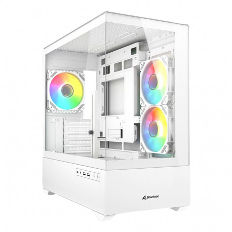 Sharkoon MK6 RGB , Tower case (white, Tempered Glass x 2)