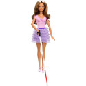 Mattel Barbie Fashionistas Doll Blind Barbie in Ruffled Skirt
