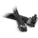 be quiet! 12V-2x6 / 12VHPWR 90° PCI-E Reversed Cable (black, 70cm)