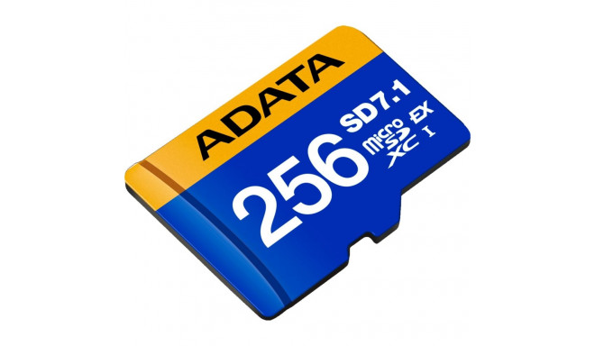ADATA Premier Extreme microSDXC 256 GB, memory card (blue/yellow, SD Express, UHS-I U3, Class 10, V3