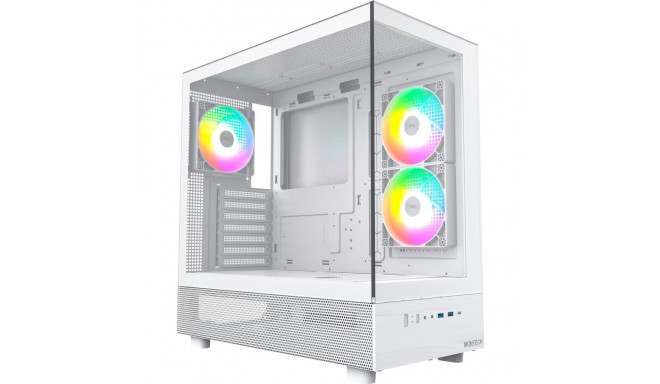 Montech XR , Tower case (white, Tempered Glass x 2)