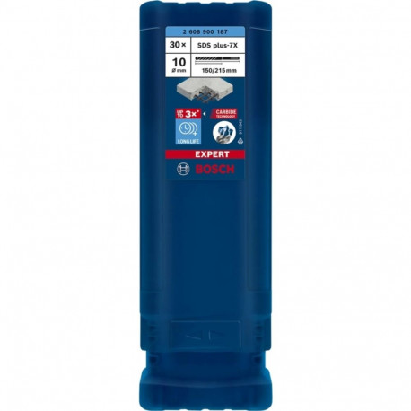 EXPERT Hammerbohrer SDS-plus-7X, Ø 10mm, 30 Stück (Arbeitslänge 150mm)