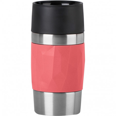 TRAVEL MUG Compact Thermobecher (koralle/edelstahl, 0,3 Liter, Drehverschluss)