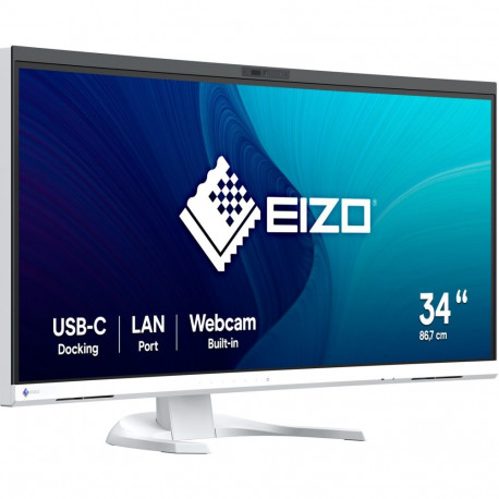 FlexScan monitor EV3450XC-WT 86.7cm (34.1 Zoll) UWQHD IPS veebikaamera mikrofon USB-C, valge