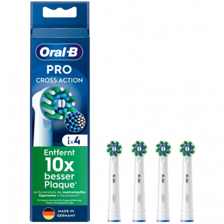 Oral-B Pro Cross Action Aufsteckbürsten 4er-Pack (weiß)