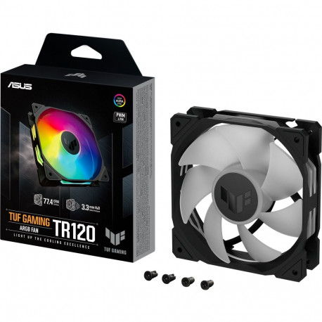 TUF GAMING ventilaator TR120 ARGB 120mm, must/läbipaistev