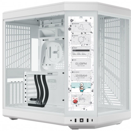 HYTE Y70 Touch Infinite , Tower case (white, Tempered Glass x 2)