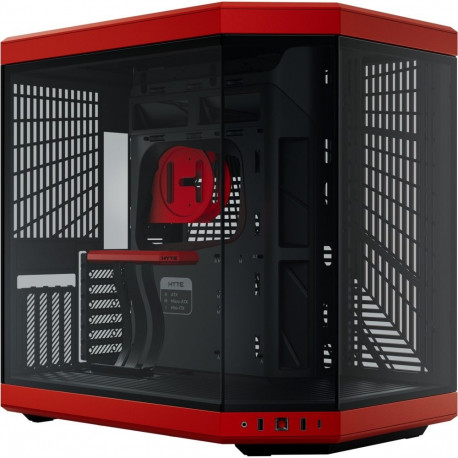 HYTE Y70 , tower case (red, tempered glass)