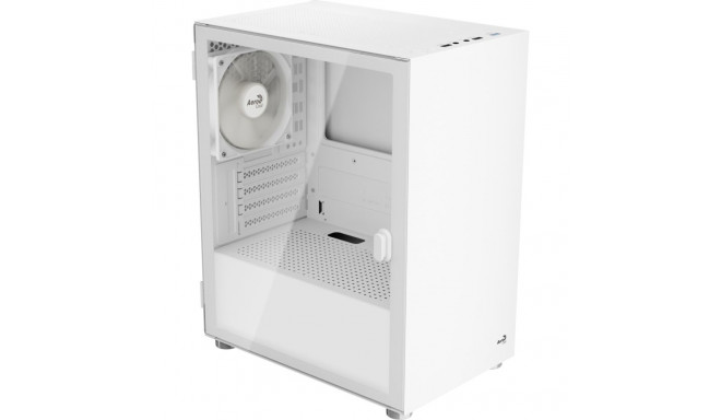 Aerocool CS-111-G-WT-v1, tower case (white, tempered glass)