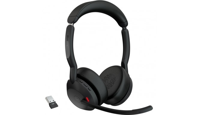 Jabra Evolve2 55, headset (black, stereo, Microsoft Teams, USB-A, Link380a)