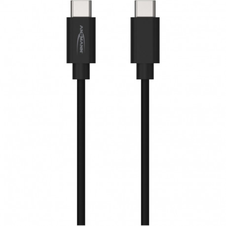 Ansmann USB 3.2 Gen 1 cable, USB-C plug > USB-C plug (black, 2 meters, charging with up to 60 watts)