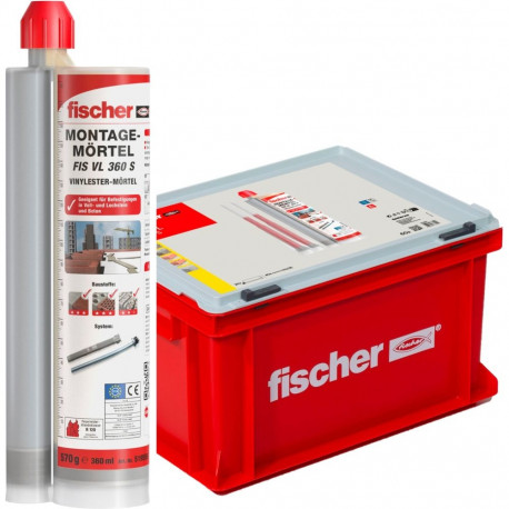 fischer assembly mortar FIS VL 360 S HWK G (grey, 360ml, 20 cartridges, case)