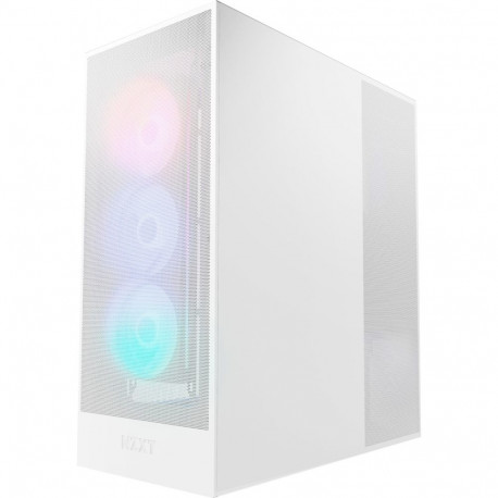 Arvutikorpus H7 Flow RGB 2024 karastatud klaas, valge
