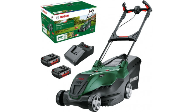 Bosch cordless lawn mower AdvancedRotak 36V-40-650, 36Volt (green/black, 2x Li-ion battery 2.0Ah, PO