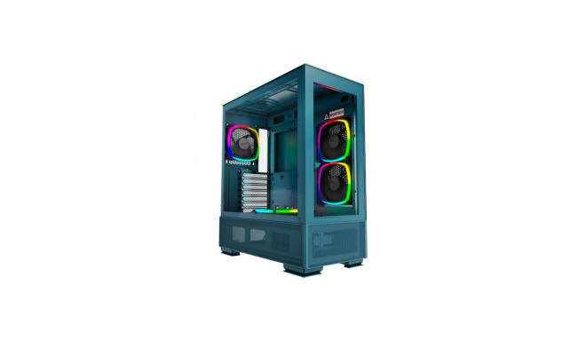 Montech SKY TWO , Tower case (blue, Tempered Glass x 2)