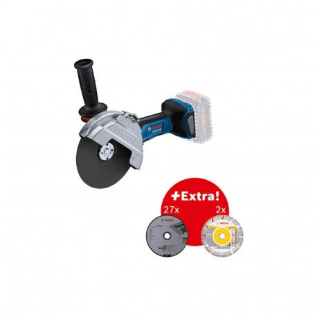 Bosch cordless eccentric sander GEX 18V-125 Professional + M480 starter set (blue/black, without bat