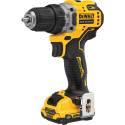 DEWALT cordless drill/driver DCD701D2, 12Volt (yellow/black, 2x Li-Ion XR battery 2Ah, in TSTAK box)