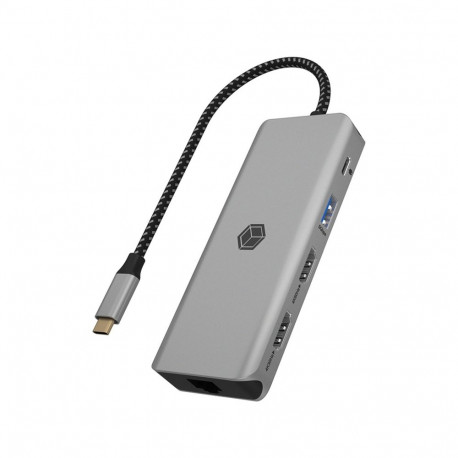 IB-DK4012-CPD (aluminium,     HDMI, USB-A, DisplayPort, SD/microSD-Kartenleser)