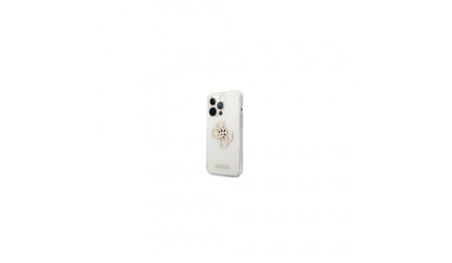 Guess kaitseümbris Apple iPhone 13 Pro Full Glitter Case, läbipaistev
