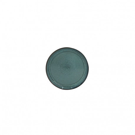 PLATE GLAZE INS AND OUT DARK GREN 20CM