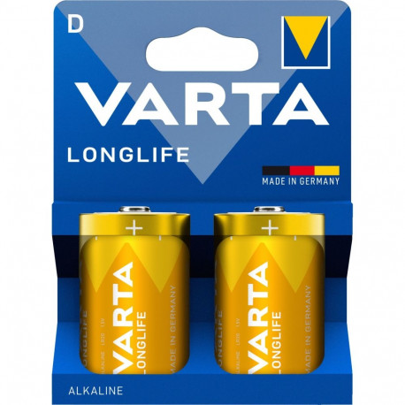 1x2 Varta Longlife Mono D LR 20 patarei