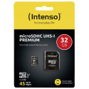 Intenso memory card microSDHC 32GB Premium UHS-I + adapter