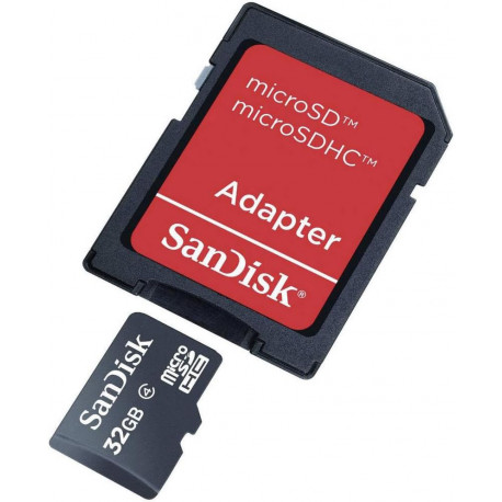 Sandisk mälukaart microSDHC 32GB C4 + adapter