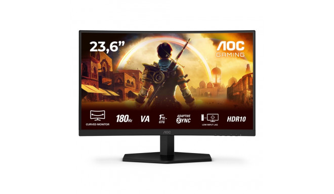 AOC G4 C24G42E arvutimonitor 59.9 cm (23.6") 1920 x 1080 pikslit Full HD LED must, punane
