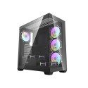Darkflash DS900 computer case (black) + 7 ARGB fans