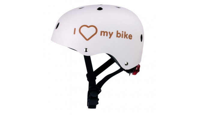 Kask M dla dzieci 3-7 lat - SUN BABY z lampką LED  biały